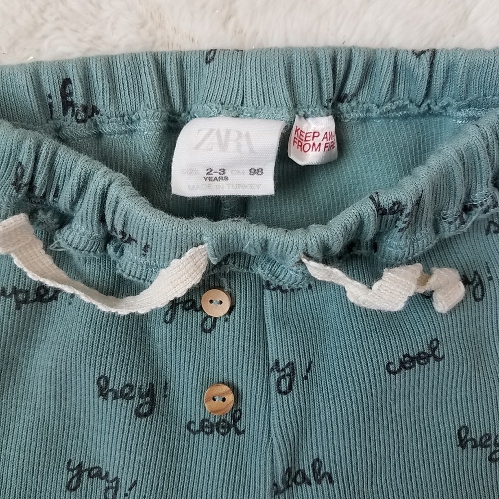 Zara Ribbed Girl's Pajama Set - Picture 4 of 5